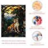GUAIEUW Frameless Canvas Stained Glass Tiger Diamond Painting Kit DIY 5D Full Round Diamond HD Picture Diamond Dot Painting Art Craft Gift, Wall Decor Room Office Hangable 16x24 Inch view 4