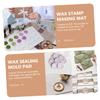 SHINEOFI 1set Silicone Wax Sealing Pad for Invitations Flexible Wax Seal Mold for Unique Designs Cavity Silicone Melt Mat Stickers for Easy Use view 3