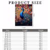 CUEAEAD Frameless Canvas Red Bright Peacock Diamond Painting Kit DIY 5D Full Round Diamond HD Picture Diamond Dot Painting Art Craft Gift, Wall Decor Office Hangable 12x16 Inch view 2