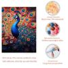 CUEAEAD Frameless Canvas Red Bright Peacock Diamond Painting Kit DIY 5D Full Round Diamond HD Picture Diamond Dot Painting Art Craft Gift, Wall Decor Office Hangable 12x16 Inch view 4
