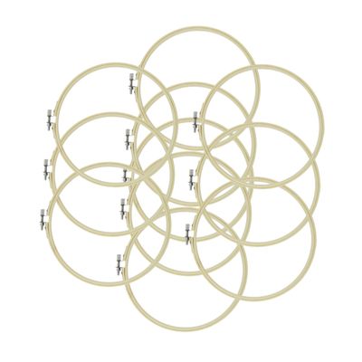 Tofficu 12pcs Adjustable DIY Embroidery Hoop Cross Stitch Frame for Crafting and Quilting for Beginners and DIY Enthusiasts