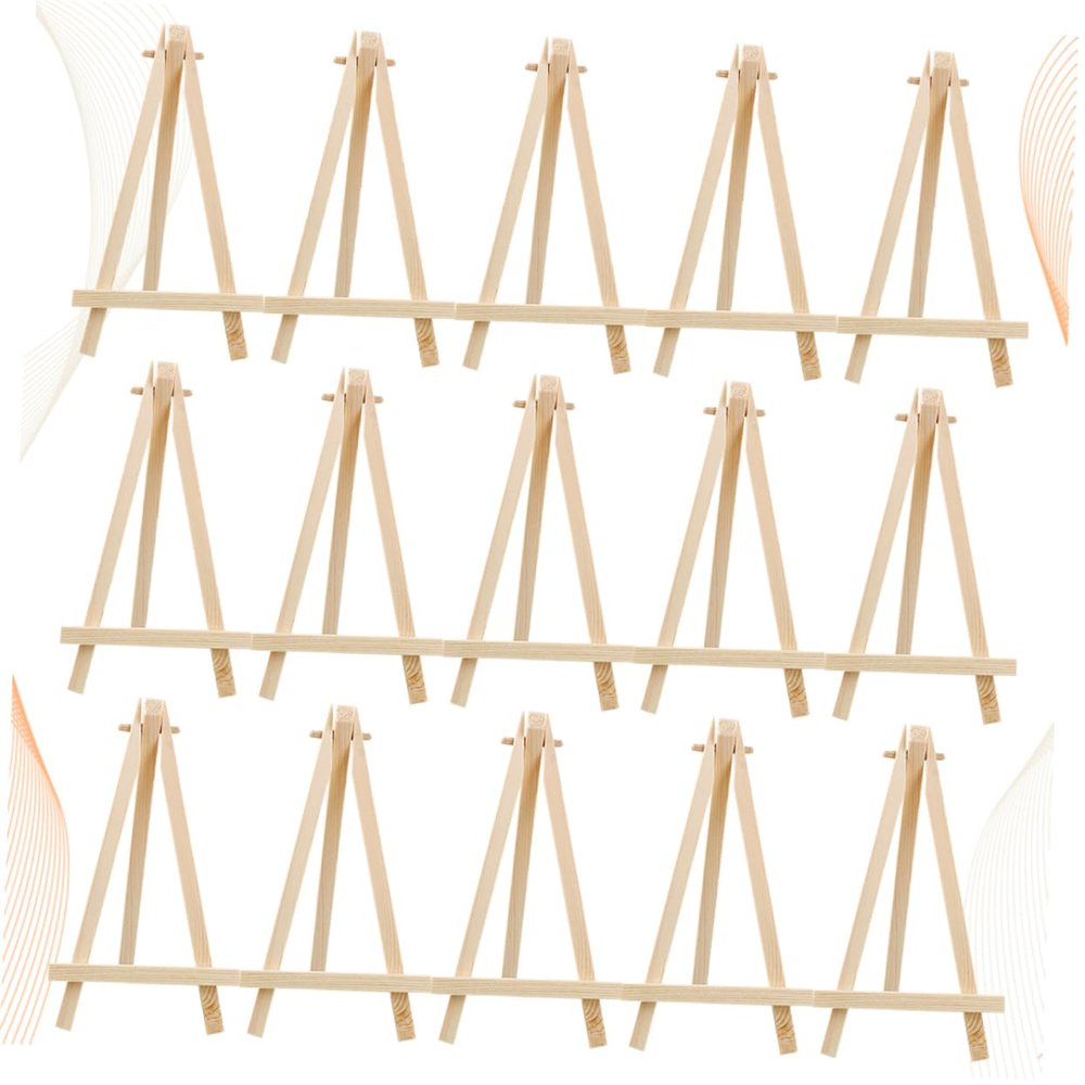 HOODANCOS 15pcs Display Easel Stand Floor Wooden Triangle Easel Drawing Portable Art for Artists Students Home