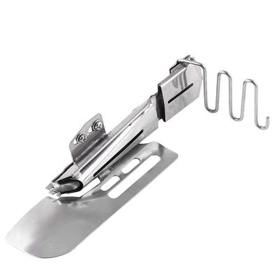 Yctze 1pc Industrial Sewing Machine, Tape Folder Binding Attachment, Double Bias Folder for Cover Stitch, Single Fold Hem Foot, Suitable for, (Exit
