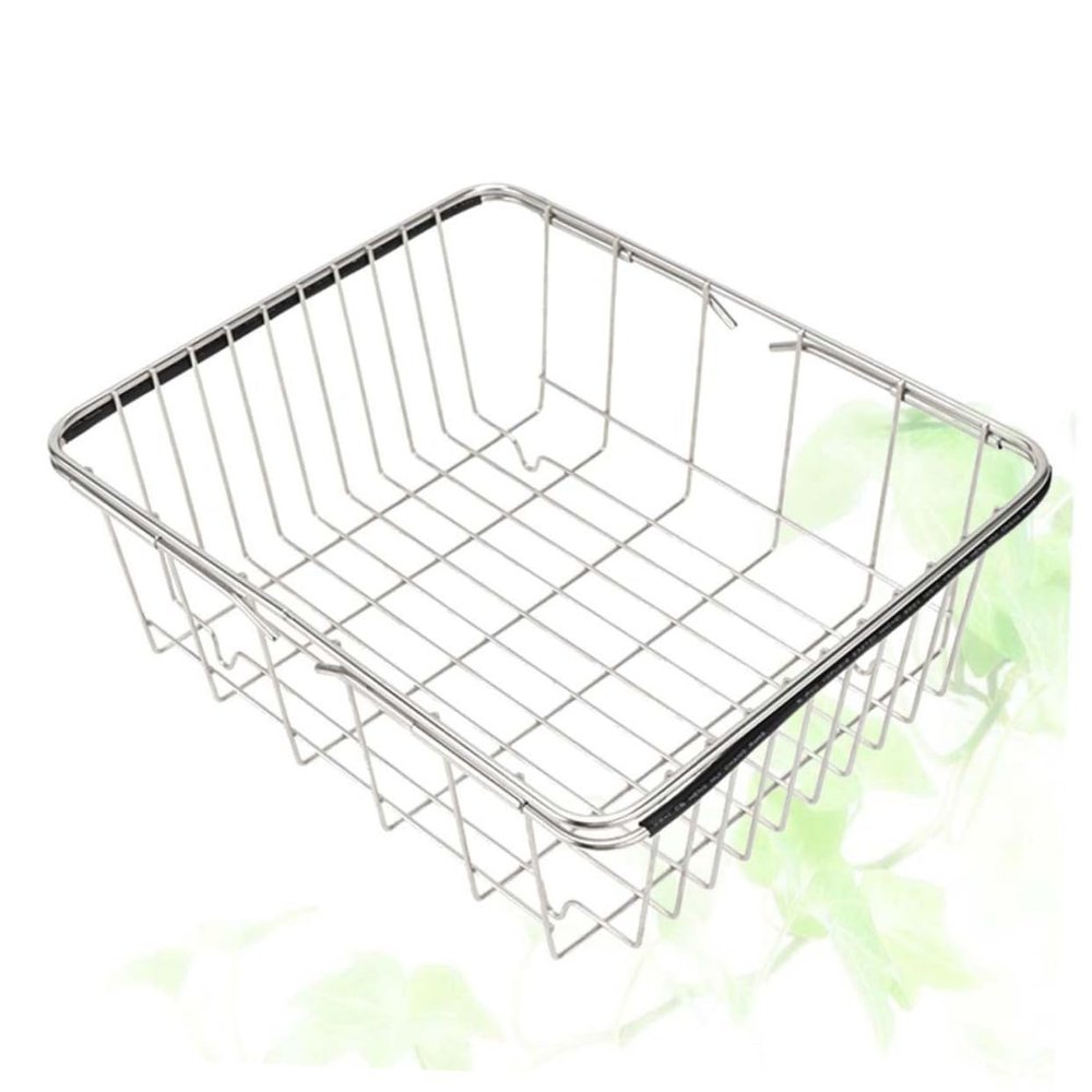 SHOWERORO Over Sink Dish Rack Expandable Dish Drying Rack Stainless Steel Non-Slip