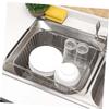 SHOWERORO Over Sink Dish Rack Expandable Dish Drying Rack Stainless Steel Non-Slip view 4