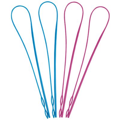 AUEAR, 4 Pack Drawstring Threader Plastic Flexible Nylon Needle Sewing Replacement Craft Tools