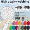 ZHFMILY 5/8 inch Black Nylon Webbing Strap with Buckles-10Yards 15mm-Flat Fabric Webbing Crochet Handle Canvas Straps for Bags-Hammock-Lawn Chair-Belting-Pet Collars, DIY Projects, Crafts, Sewing #266 view 2