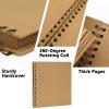 Remowith 7x7 Inch DIY Scrapbook Photo Album, Spiral Bound Kraft Paper Memory Book with Stickers, 40 Pages Personalized Scrap Book for Wedding Guest Book, Baby, Travel, Anniversary, Kraft view 4