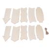 10 Pcs Wooden Arrow Shape Cutouts Unfinished Arrow Wood Sign, Blank Hanging Wooden Signs for Crafts Wood Plaques for DIY, Mini Wood Signboard with Rope for Home Decor,11.0x4.3in view 1