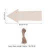 10 Pcs Wooden Arrow Shape Cutouts Unfinished Arrow Wood Sign, Blank Hanging Wooden Signs for Crafts Wood Plaques for DIY, Mini Wood Signboard with Rope for Home Decor,11.0x4.3in view 2
