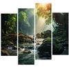 Forest Diamond Painting Kits, 4 Panel Wall Art Landscape Diamond Painting Kits for Adults, DIY Round Full Drill Crystal Rhinestone Embroidery Kit Crafts for Home Wall Decor Gifts 78.8x52.4inch G-7 view 1