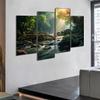 Forest Diamond Painting Kits, 4 Panel Wall Art Landscape Diamond Painting Kits for Adults, DIY Round Full Drill Crystal Rhinestone Embroidery Kit Crafts for Home Wall Decor Gifts 78.8x52.4inch G-7 view 2