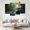 Forest Diamond Painting Kits, 4 Panel Wall Art Landscape Diamond Painting Kits for Adults, DIY Round Full Drill Crystal Rhinestone Embroidery Kit Crafts for Home Wall Decor Gifts 78.8x52.4inch G-7 view 3