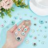 GOMAKERER 200 Pcs 8 Sizes Glass Craft Eyes Cabochons, Mixed Color Half Round Cartoon Eyes Animal Safety Eyes for Plush Animal Doll Puppet view 3