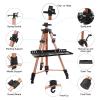 PATIKIL Artist Easel Stand, Paint Easel for Canvas Painting with Detachable Tray, Metal Tripod Easel Adjustable Height from 20 to 61 Inch for Table-Top/Floor Painting Drawing, Brown view 4