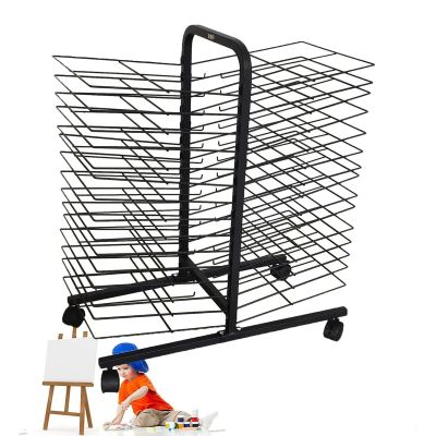 THEGA Sided Wire Drying Shelf - Mobile Paint Drying Rack, Stackable Metal Paint Drying Rack, Back to Back Double Sided Removable Shelves, Efficient and Organized Drying Rack Art for Students'