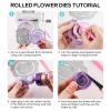 VALINSKY 10 Pieces 3D Large Spiral Rollded Flowers Metal Cutting Dies for Card Making,Flower Petal Quilling Strips Die Cuts Embossing Stencil Template for DIY Scrapbooking Craft Album view 4