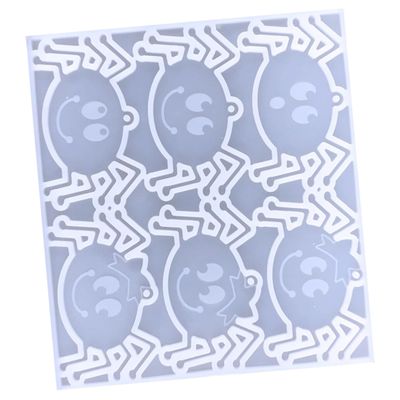 Operitacx Unique Halloween Candy Spider Wall Decor Silicone Keychain Molds Pendant Charm Making