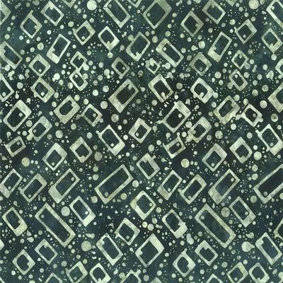 Northcott Banyan Batiks Quilting is My Voice Angled Mod Graphics, Fabric by The Yard (Forest Green)