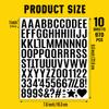 10 Sheet Small Letter Stickers - 1 Inch Black Vinyl Self Adhesive Alphabet Stickers Stick On Letters for Arts Crafts Outdoor Sign Wall Mailbox Windows Doors Car Poster Board (Black, 1 Inch) view 2