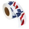 250 Large American Flag Cross Shaped Showcase Your Patriotism Everywhere USA Flag Premium Stickers for Laptops, Cellphone, Bottles and Crafts 1 Roll view 1