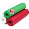 Paclord 12" x 1200" (100 ft) Red, Green, White Christmas Kraft Paper Set, 3 Rolls, 45 lbs - Made in USA Christmas Art Colored Paper, Gift Wrapping view 1
