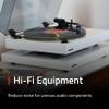 Fluance Turntable Isolation Base Anti-Vibration Wood Platform and HiFi Vinyl Record Weight Stabilizer with Rubberized Finish - Piano White view 4