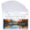 Thick Handmade A5 Size Watercolor Paper with Deckle Edge - 5.8" x 8.25" - 300GSM - Premium White Hot Press Smooth Mixed Media Paper Made with Recycled Cotton - 25 Loose Leaf Sheets view 2