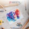Thick Handmade A5 Size Watercolor Paper with Deckle Edge - 5.8" x 8.25" - 300GSM - Premium White Hot Press Smooth Mixed Media Paper Made with Recycled Cotton - 25 Loose Leaf Sheets view 3