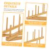 SHOWERORO Bamboo Kitchen Storage Rack Dish Drying Rack Sink Organizer Modern Design view 3