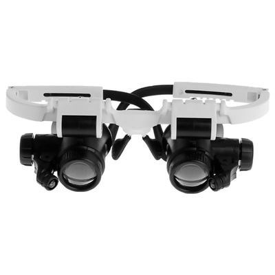 FRCOLOR 8X 15X 23X Binocular Head-Mounted Magnifier with Acrylic Lens Lightweight Hands-Free Magnifying Glass for Reading Jewelry Watch Repair