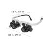 FRCOLOR 8X 15X 23X Binocular Head-Mounted Magnifier with Acrylic Lens Lightweight Hands-Free Magnifying Glass for Reading Jewelry Watch Repair view 2