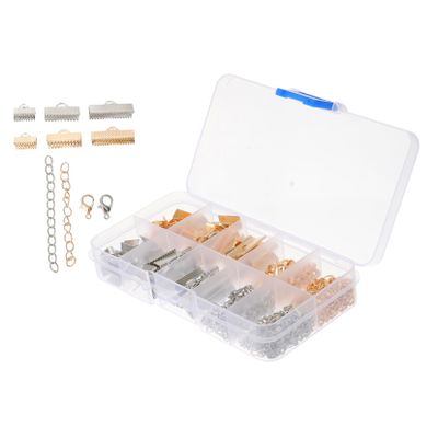 Lurrose 230pcs DIY Craft Lobster Claw Buckle Clip Set with Extension Chains and Storage Box for Jewelry Making Accessories Durable Jewelry Clasps