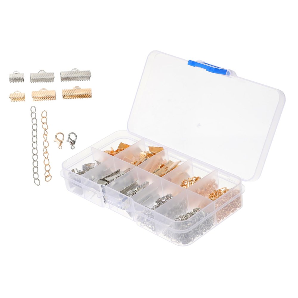 Lurrose 230pcs DIY Craft Lobster Claw Buckle Clip Set with Extension Chains and Storage Box for Jewelry Making Accessories Durable Jewelry Clasps