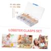 Lurrose 230pcs DIY Craft Lobster Claw Buckle Clip Set with Extension Chains and Storage Box for Jewelry Making Accessories Durable Jewelry Clasps view 3