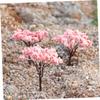 Cabilock 10pcs Miniature Cherry Blossom Trees for Diorama Landscape Scenery Realistic Decor for Model Parks Fairy Gardens and Crafts view 2