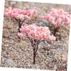 Cabilock 10pcs Miniature Cherry Blossom Trees for Diorama Landscape Scenery Realistic Decor for Model Parks Fairy Gardens and Crafts view 4