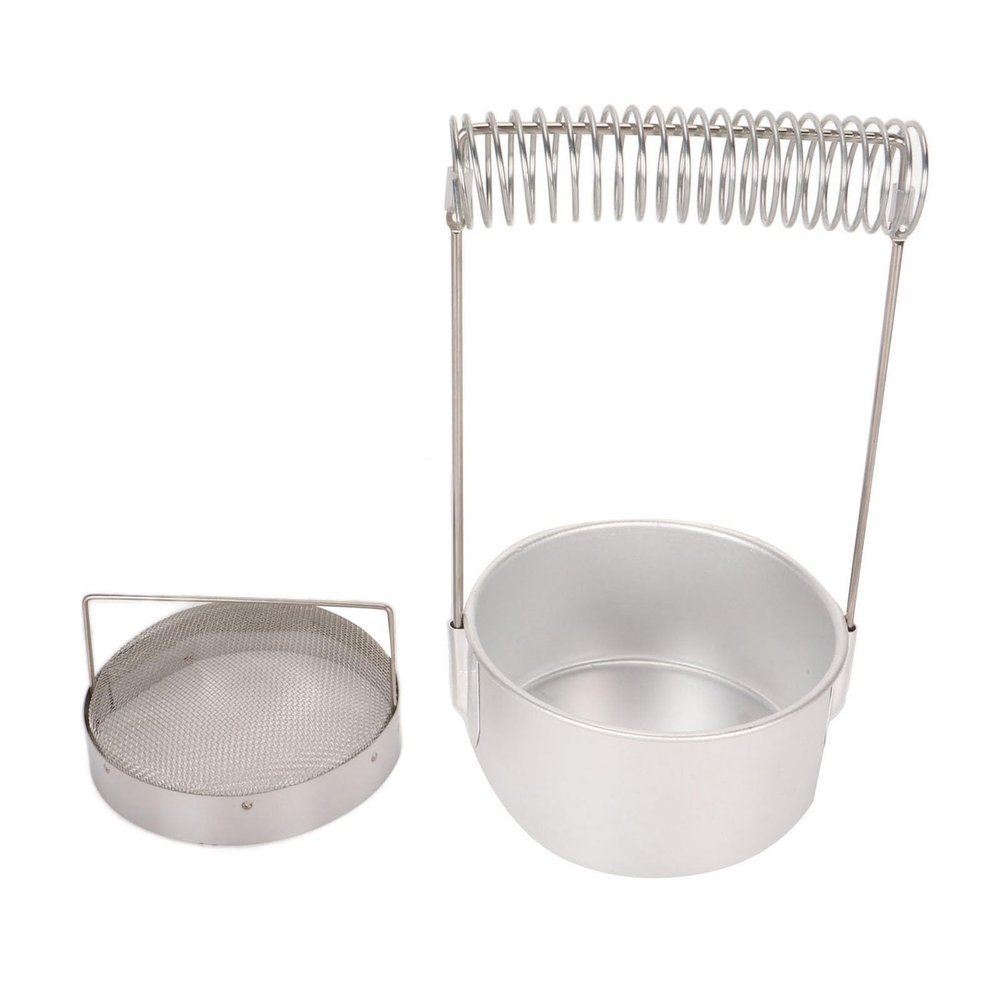 Aluminum Paint Brush Washer Holder, Portable Artist Brush Washer Tank with Handle Filter Screen Paint Pen Washing Basin with Brush Organizer