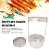 Aluminum Paint Brush Washer Holder, Portable Artist Brush Washer Tank with Handle Filter Screen Paint Pen Washing Basin with Brush Organizer view 2
