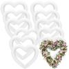 HEIHAK 14 PCS 6 Inch Foam Wreath Heart, White Styrofoam Heart Wreath, Heart Shaped Wreath Foam Ring for Crafts, DIY Projects, Wedding, Valentine's Day, Floral Arranging Decoration view 1