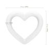 HEIHAK 14 PCS 6 Inch Foam Wreath Heart, White Styrofoam Heart Wreath, Heart Shaped Wreath Foam Ring for Crafts, DIY Projects, Wedding, Valentine's Day, Floral Arranging Decoration view 2