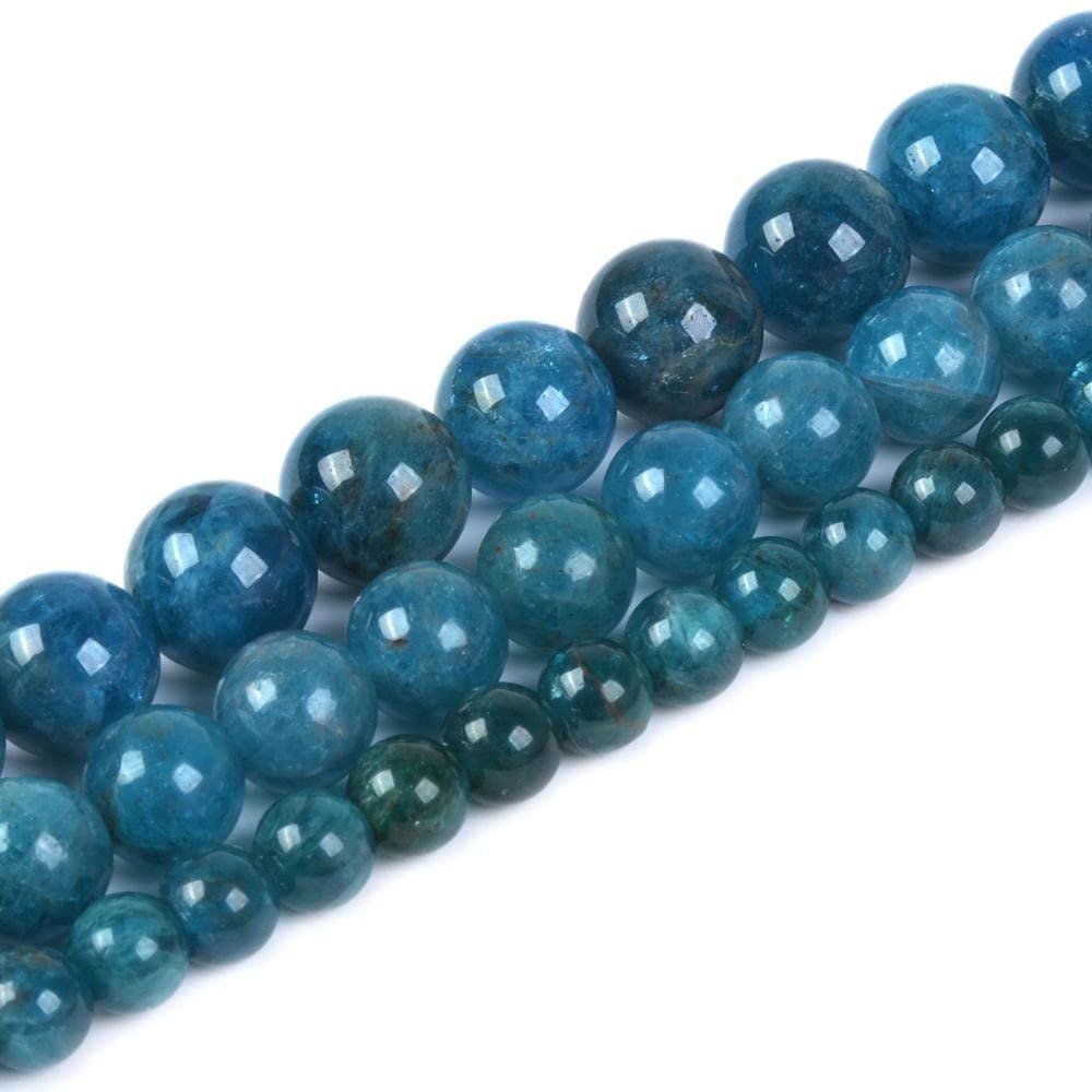 Natural Apatite 10mm Gemstone Round Loose Beads Strand for DIY Bracelet Necklace Jewelry Making Bead