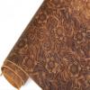 DOQN Bump Texture Genuine Leather Sheets Plain Geometric Pattern Printed Leather Sheet for Crafts (Bourbon Brown, 12"x24") view 1