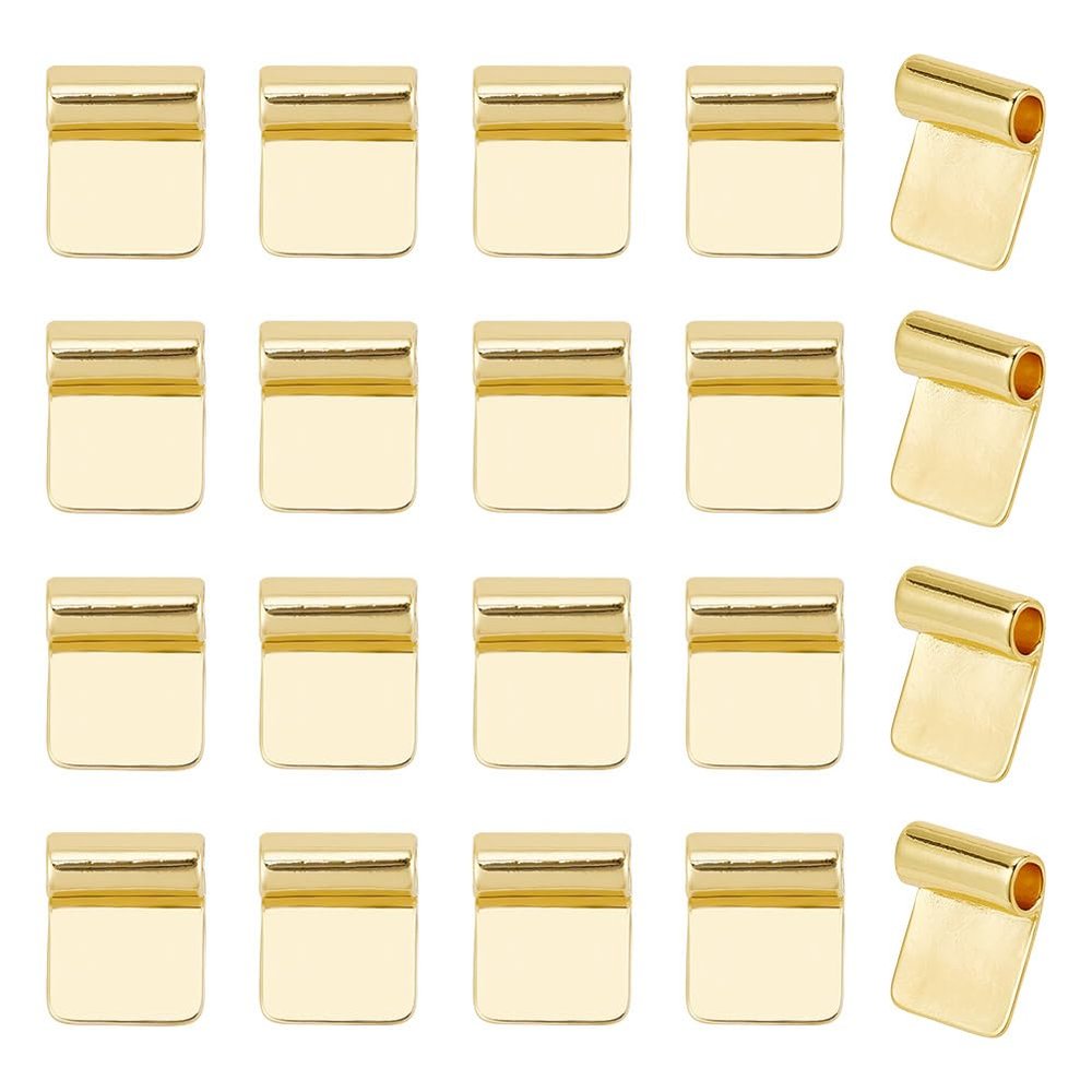 arricraft 20 Pcs Glue on Bails, Silver Glue-On Flat Pad Bails with Loop Wide Pad Metal Spoon Bails Pendants Charms Connector Hanger for DIY Pendant Necklace Jewelry Making, 1815.5mm