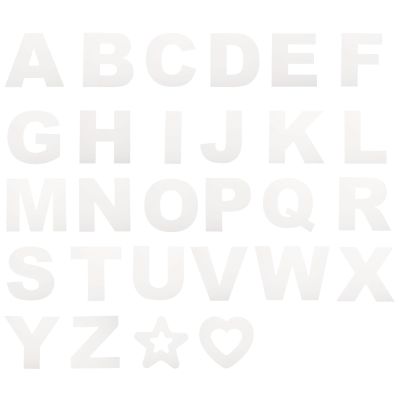uxcell 4 Inch Large Letter Stencils Alphabet Stencils, Star Stencil and Heart Stencil for Fabric Wall Arts Paper Home Decoration