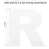 uxcell 4 Inch Large Letter Stencils Alphabet Stencils, Star Stencil and Heart Stencil for Fabric Wall Arts Paper Home Decoration view 2