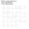 uxcell 4 Inch Large Letter Stencils Alphabet Stencils, Star Stencil and Heart Stencil for Fabric Wall Arts Paper Home Decoration view 3