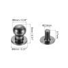uxcell 20Sets Brass Ball Head Stud Rivets, 6mm Dia. Screw Back Button Nipple Rivet for DIY Leathercraft, Black view 2