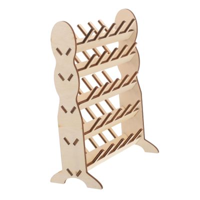 IWOWHERO Wooden Thread Holder Organizer for Sewing and Embroidery Multi-tier Spool Storage Rack Spool Organizer for Thread and Braid Accessories Diy Craft Supplies