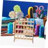 IWOWHERO Wooden Thread Holder Organizer for Sewing and Embroidery Multi-tier Spool Storage Rack Spool Organizer for Thread and Braid Accessories Diy Craft Supplies view 2